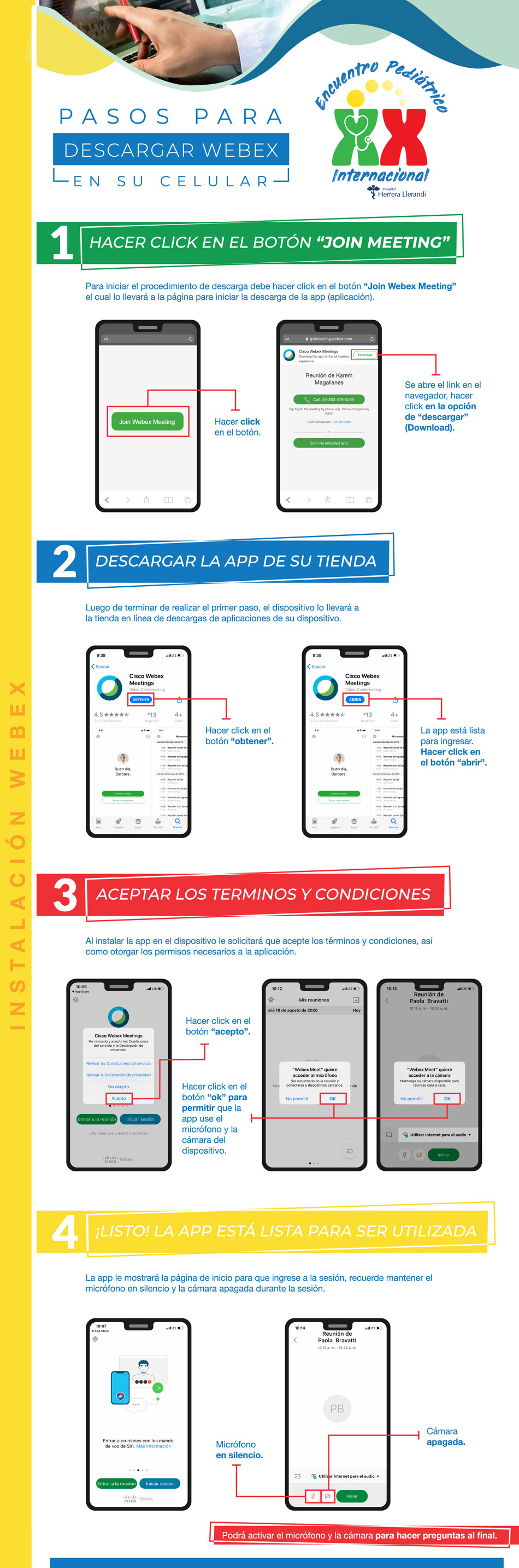 Pasos para descargar WEBEX